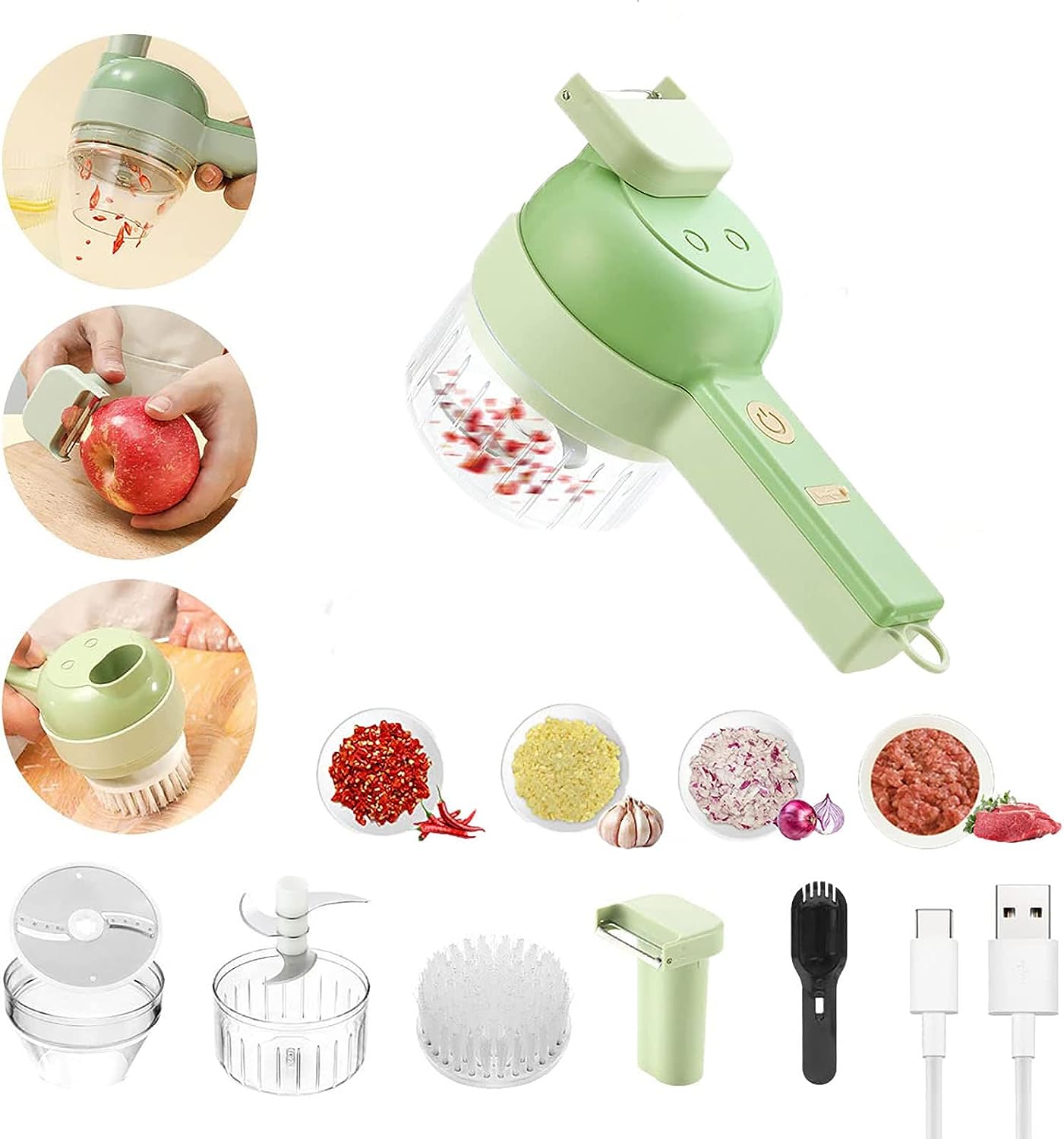 Portable Electric Vegetable Cutter Set