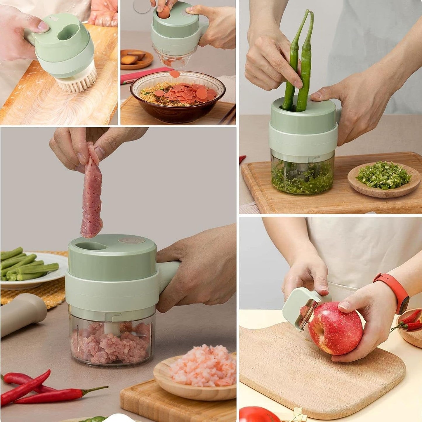 Portable Electric Vegetable Cutter Set
