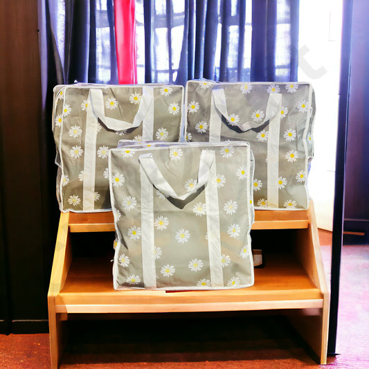 110GSM Cloths Storage Bag Gray (3pcs)