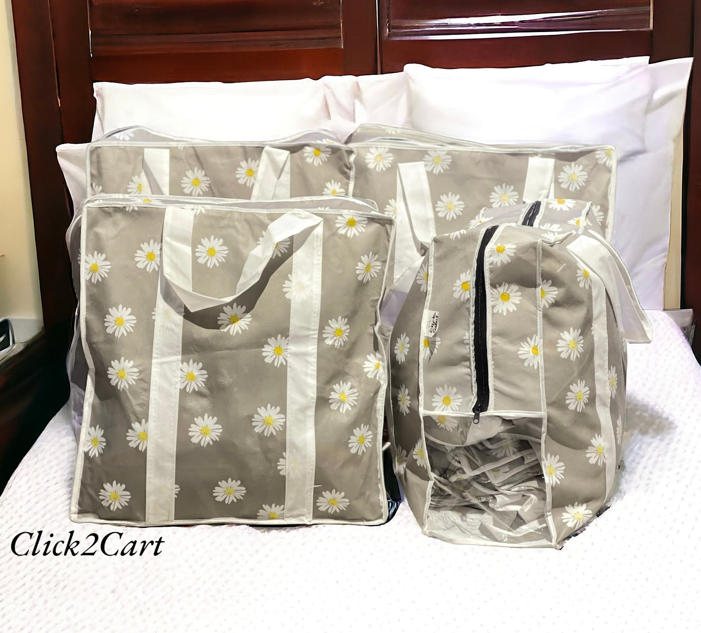 110GSM Cloths Storage Bag GRAY (4pcs)