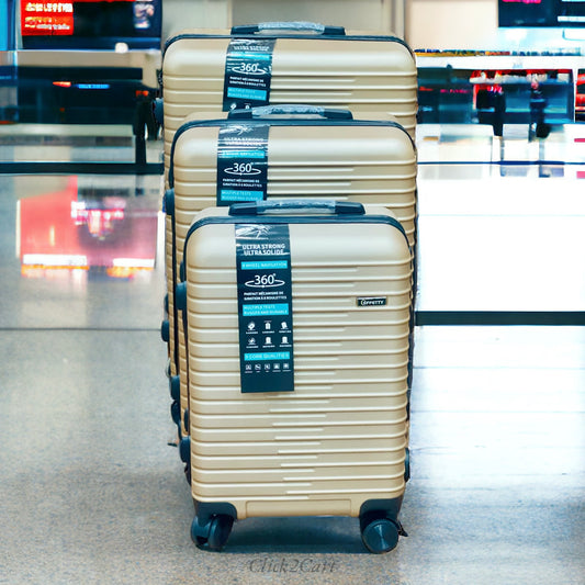 Luggage With 4 Spinner Wheels (Golden)