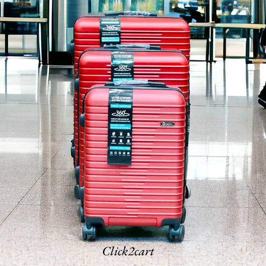 Luggage With 4 Spinner Wheels (Red)