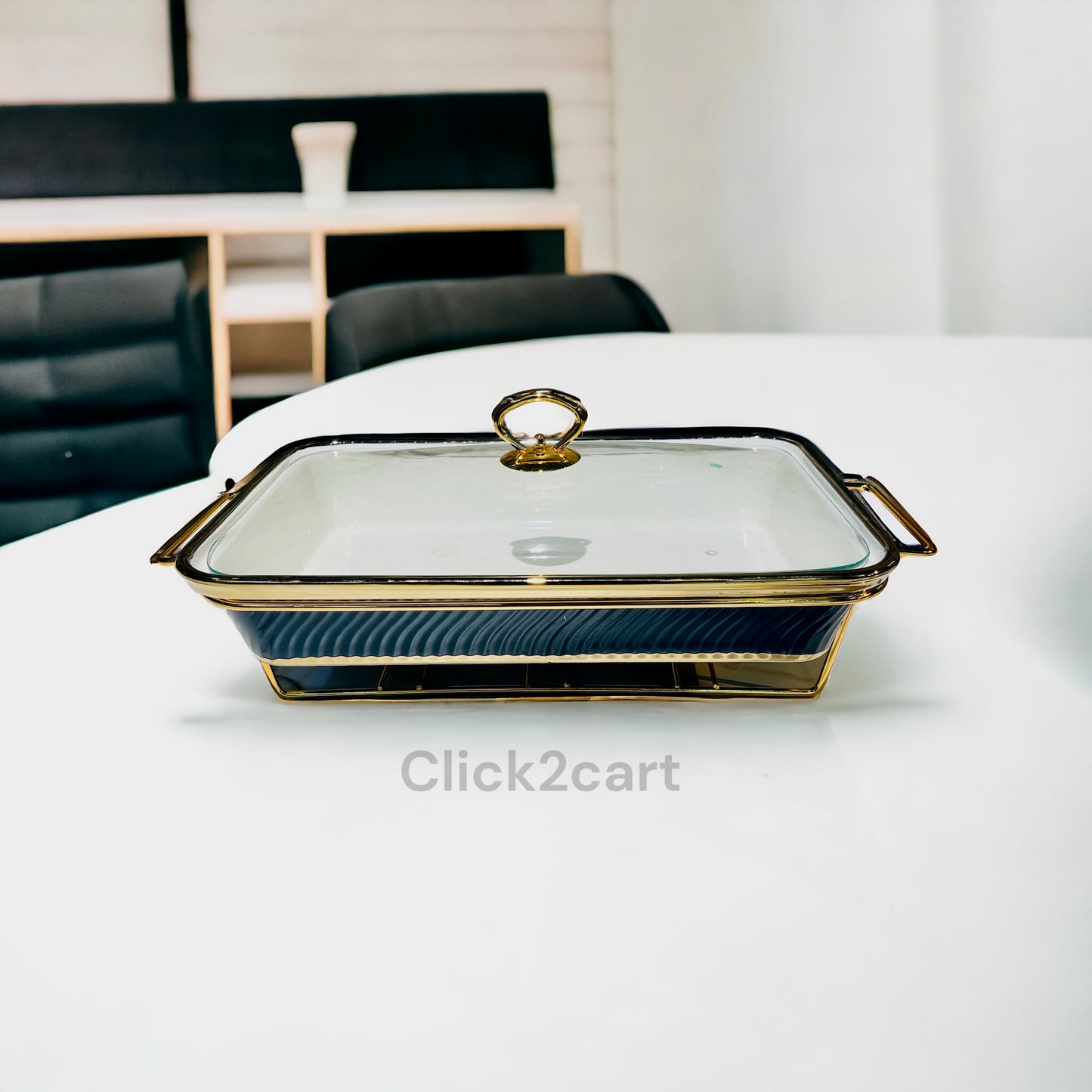 Rectangle Buffet With Gold Stand