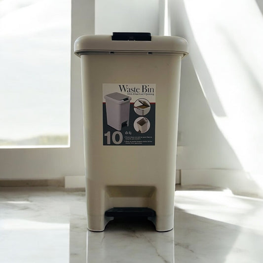 10 Litre Double Lid Push or Pedal Bin