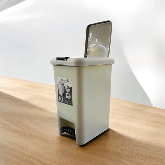 10 Litre Double Lid Push or Pedal Bin