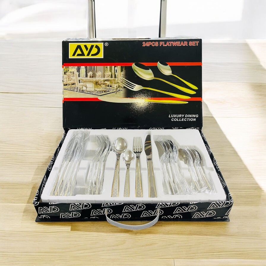 Ayd 24 Pcs Cutlery Set (Silver)