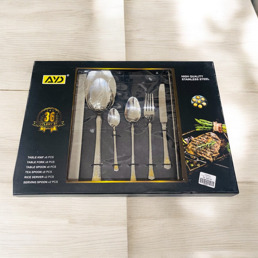 Ayd 36 Pcs Cutlery Set (silver&Golden)