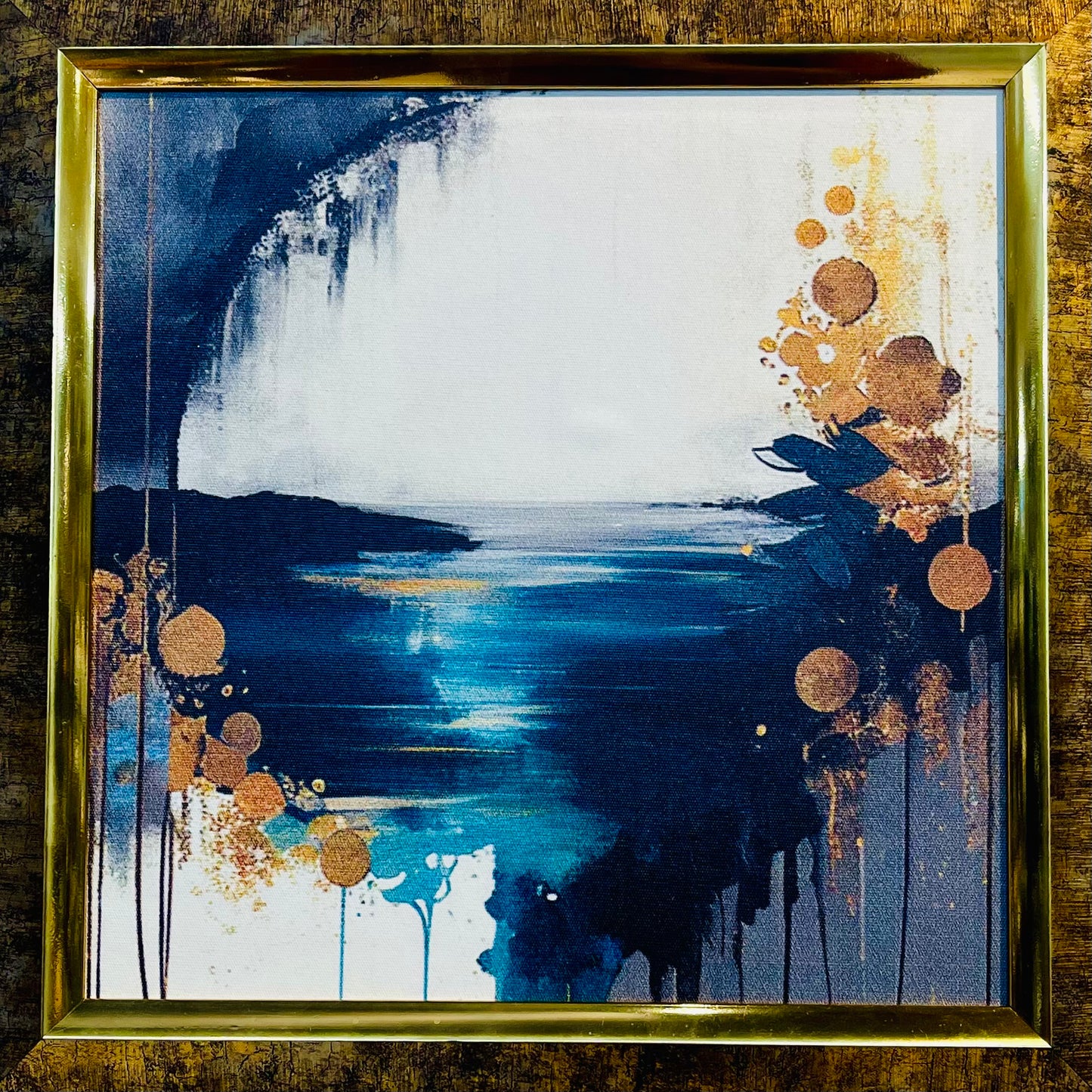 Blue & Gold Canvas Painting