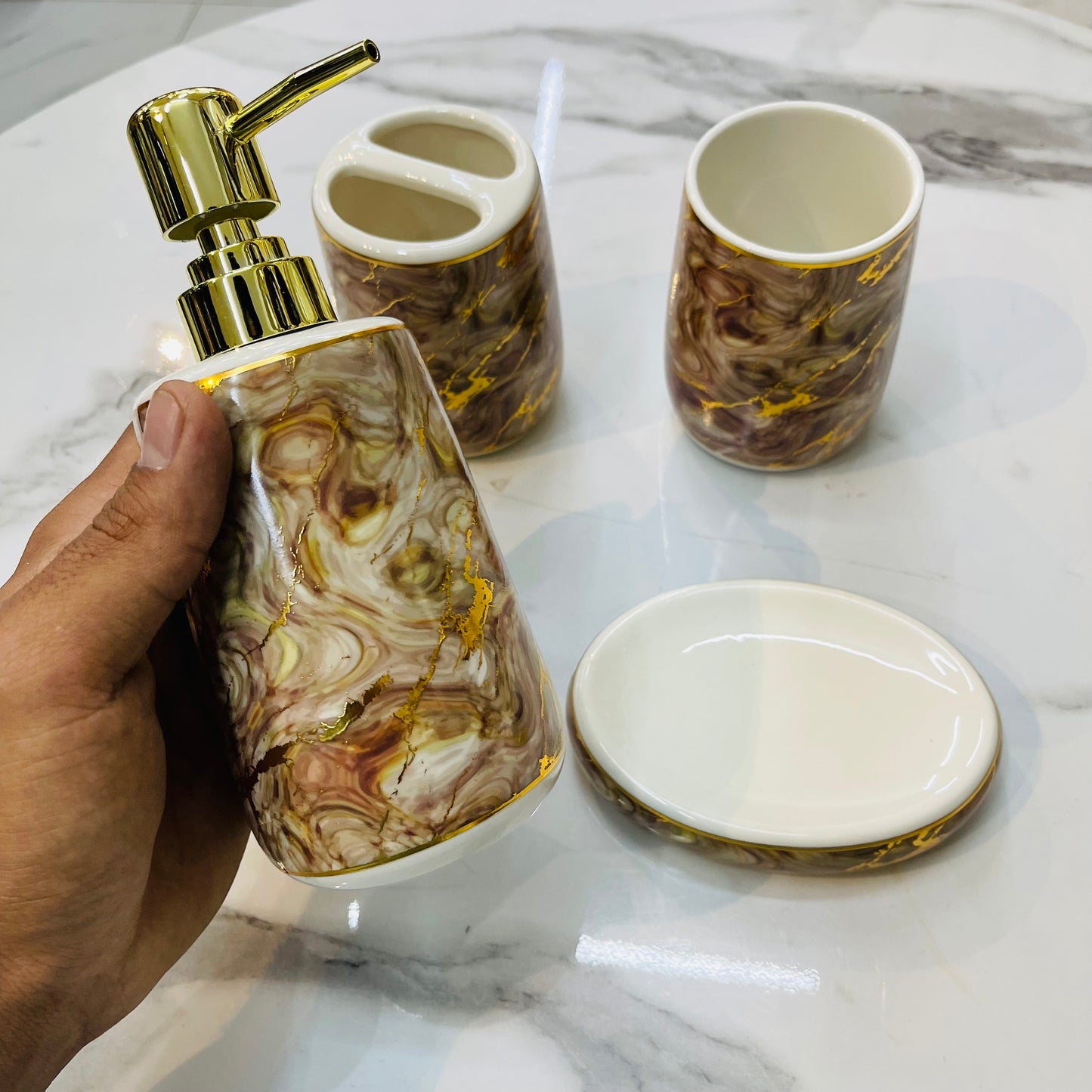 4pcs Ceramic Bath Set