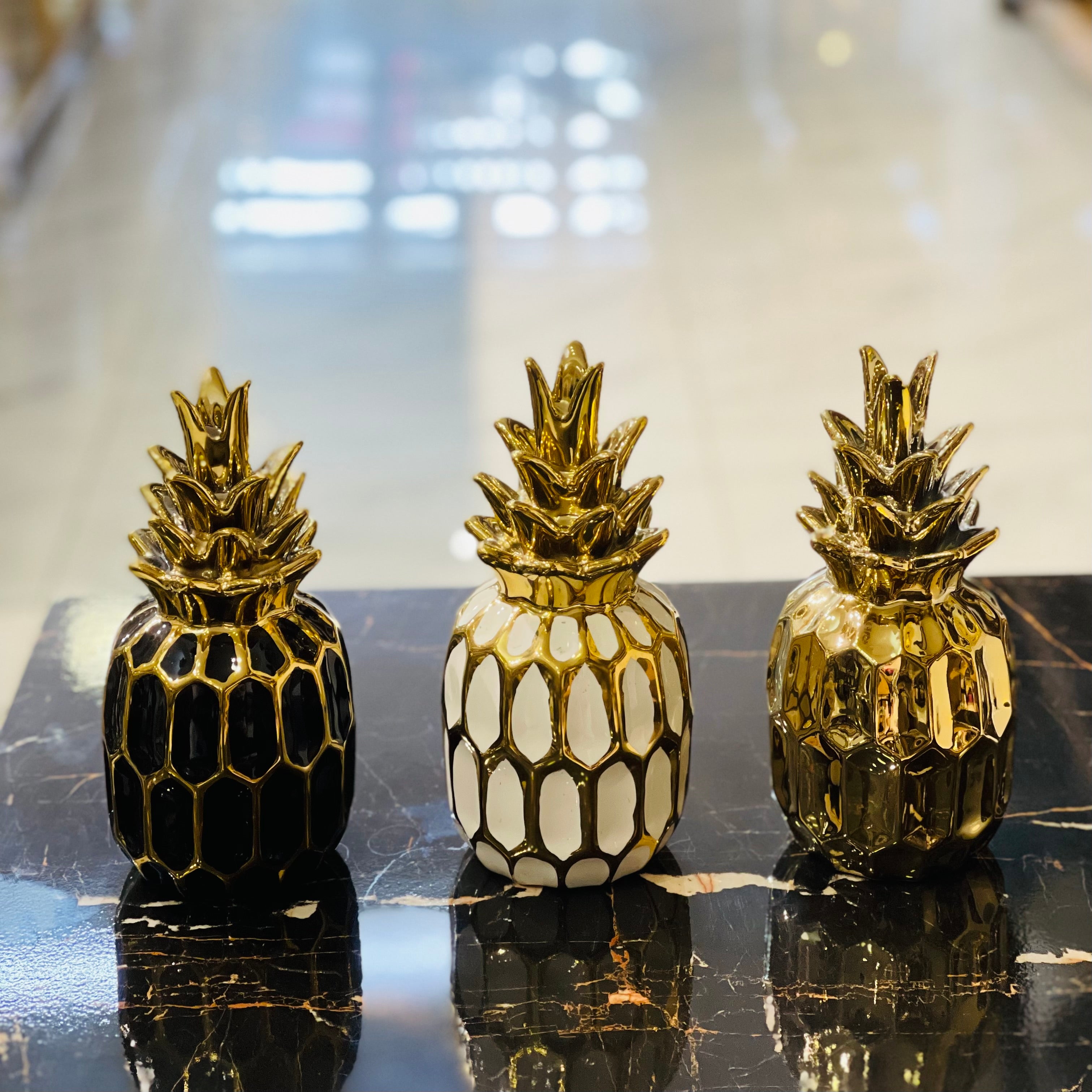 Ceramic Pineapple Statue Click 2 Cart