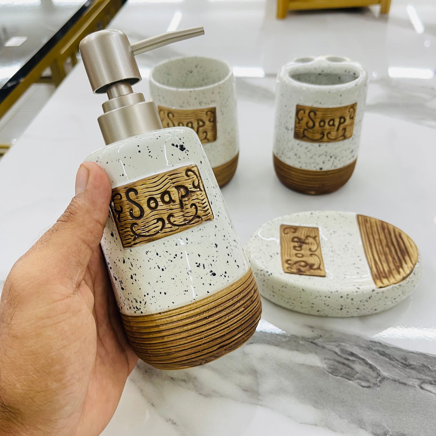 4pcs Ceramic Bath Set