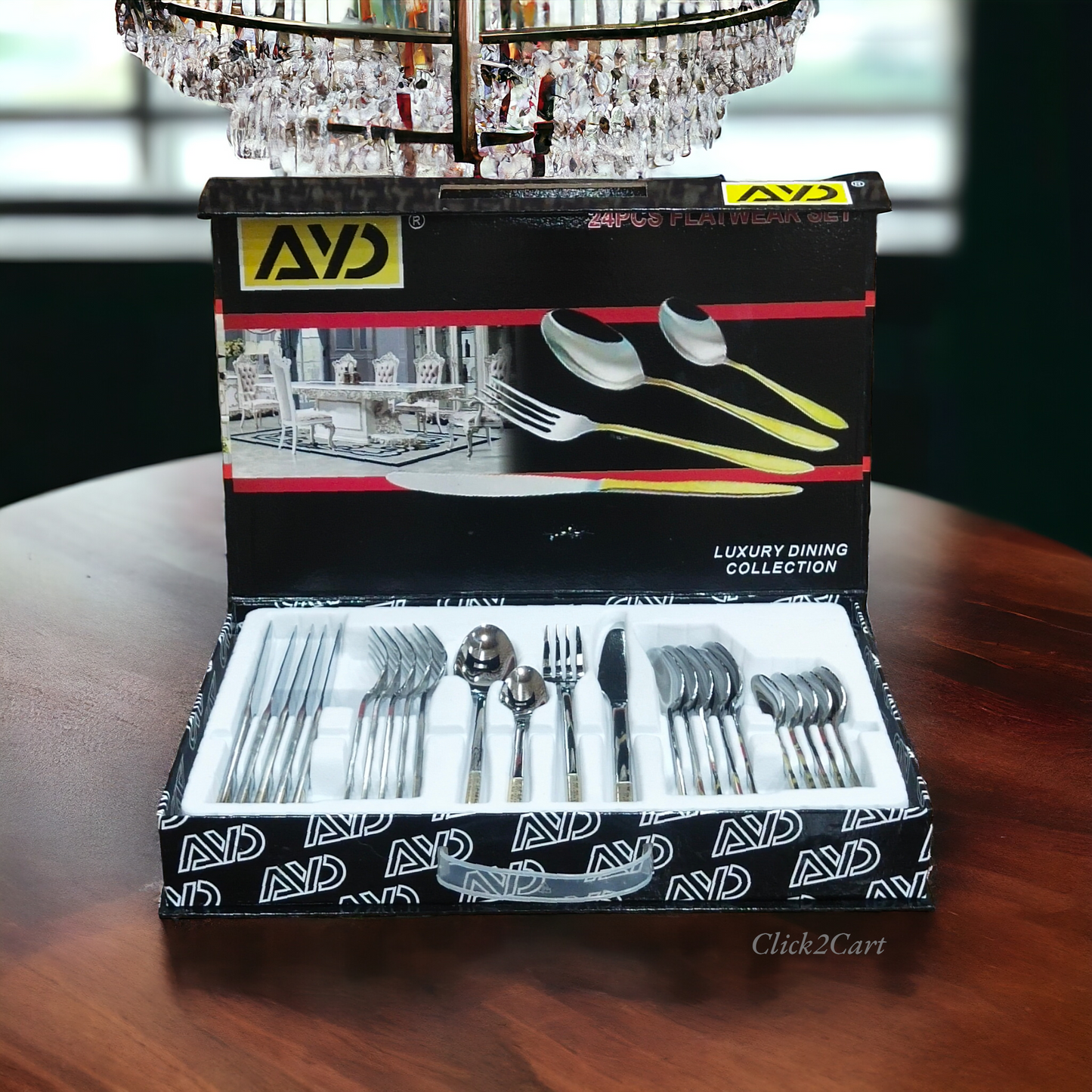 Ayd 24 Pcs Cutlery Set (Silver)