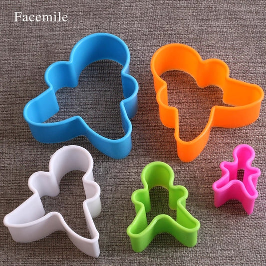 5pcs Multi-shaped Plastic Cookie Cutters