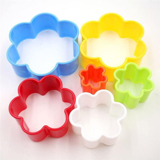 5pcs Flower Plastic Cookie Fondant Cutter - Click 2Cart
