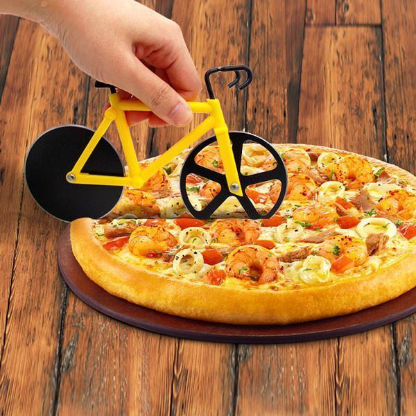 Bicycle Shape Pizza Cutting Two wheels