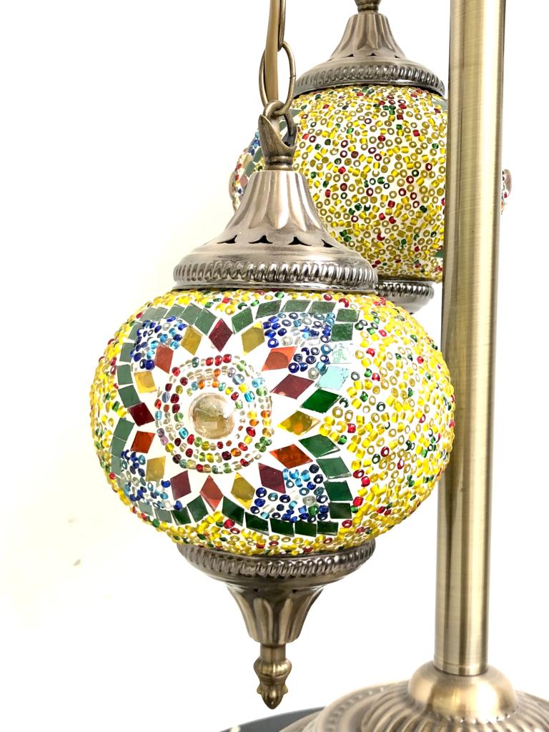 Turkish Mosaic Floor Lamp 4 Globe Earth Blast