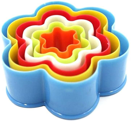 5pcs Flower Plastic Cookie Fondant Cutter - Click 2Cart