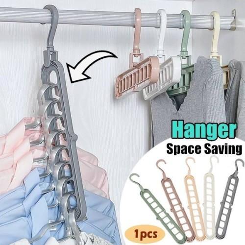 1pc Clothes hanger closet organizer Space Saving Hanger Multi-port clothing rack Plastic Scarf cabide hangers for clothes - Click 2Cart