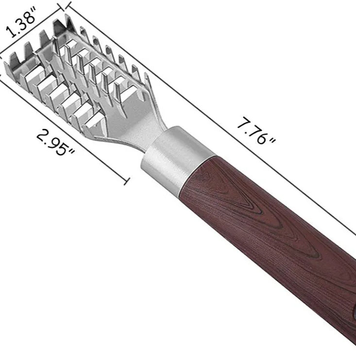 Wooden Handle Fish Scale Remover
