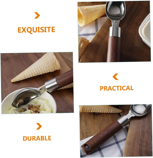 Wooden Handle Ice Cream Scoop