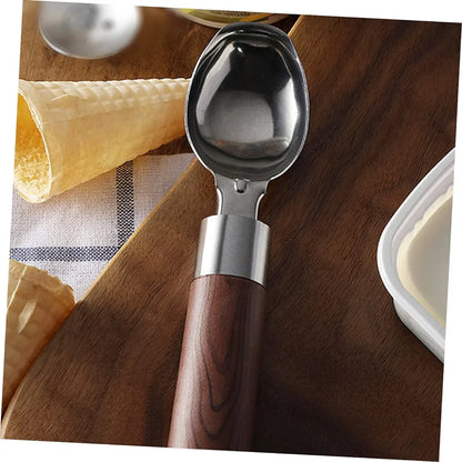 Wooden Handle Ice Cream Scoop