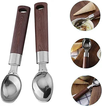 Wooden Handle Ice Cream Scoop