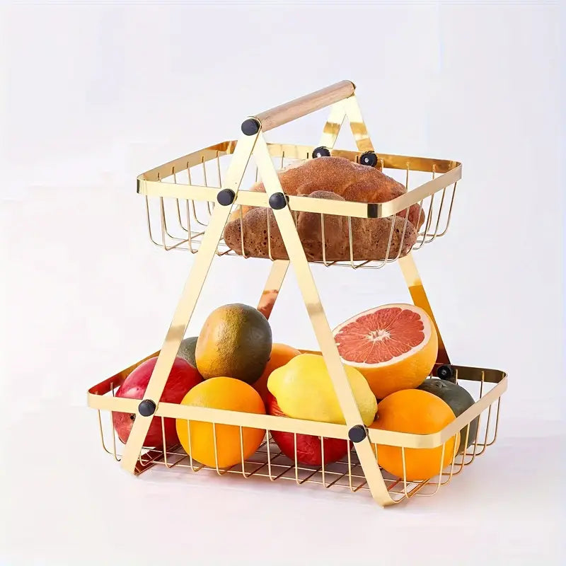 Golden Multi Purpose Storage Basket