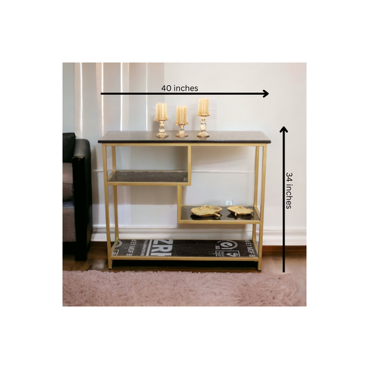 3-Tier Gold Console Table