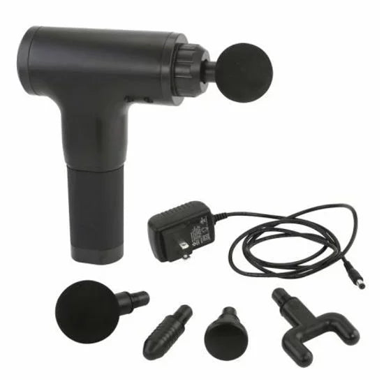6 Speed Rechargeable Percussion Massager with 4 Attachments