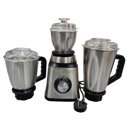 3 IN 1 Stainless Steel Jug, Dry Grinder, Chopper 3 speed control