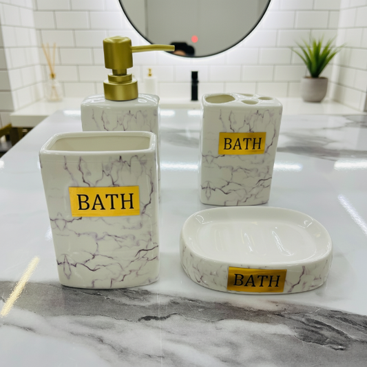 4pcs Ceramic Bath Set