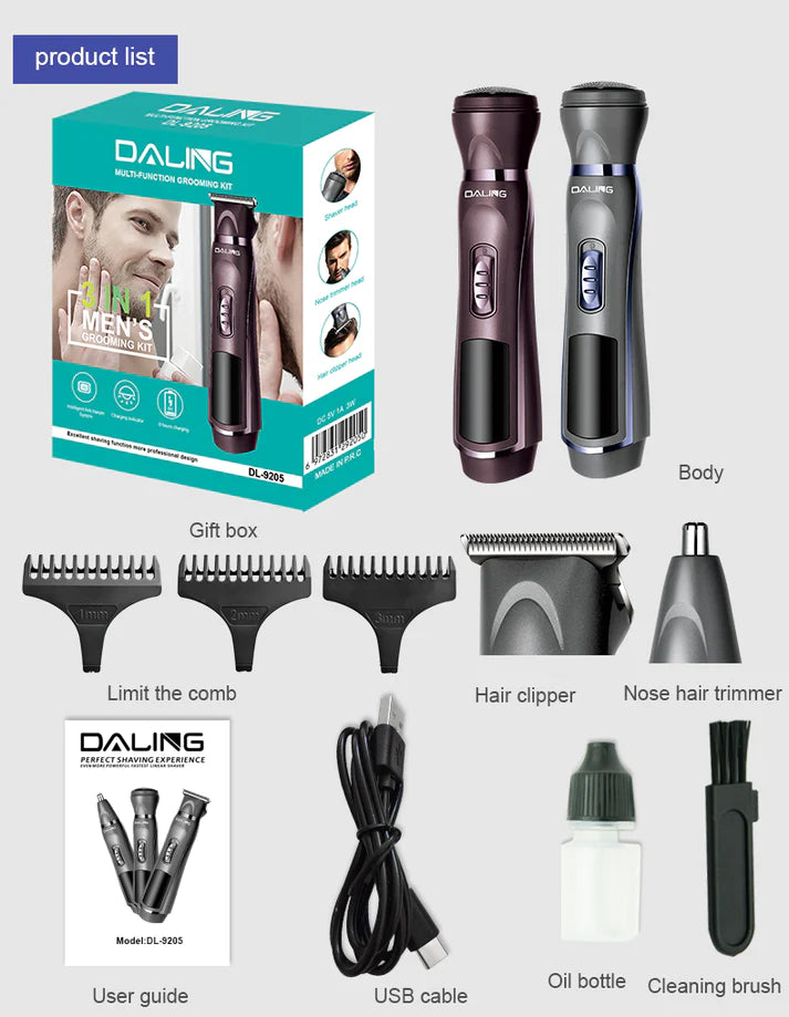 3 in 1 Professional Hair Clipper  DL-9205