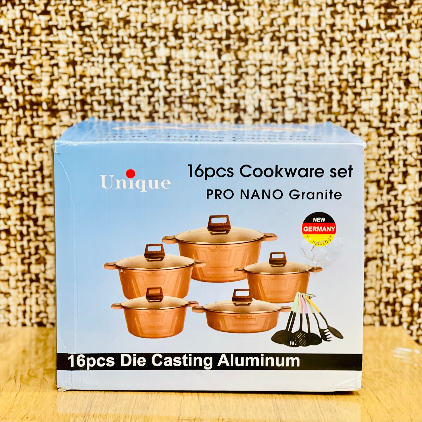 Unique 16 Pcs Nonstick Cookware