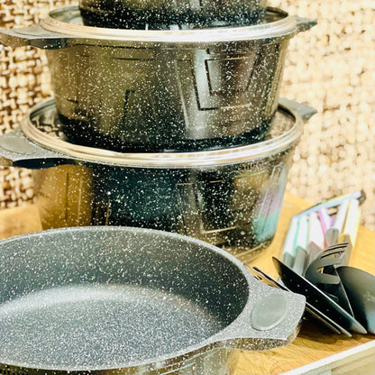 Unique 16 Pcs Nonstick Cookware