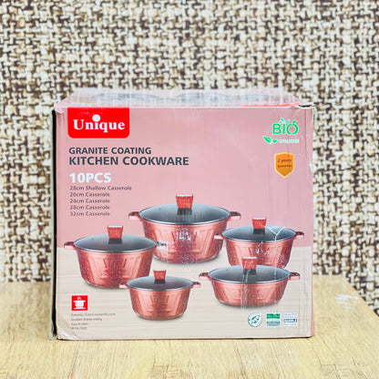 Unique 10 Pcs Nonstick Cookware Set