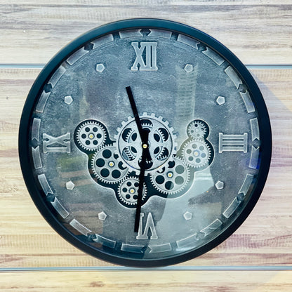 European Wall Clock Black