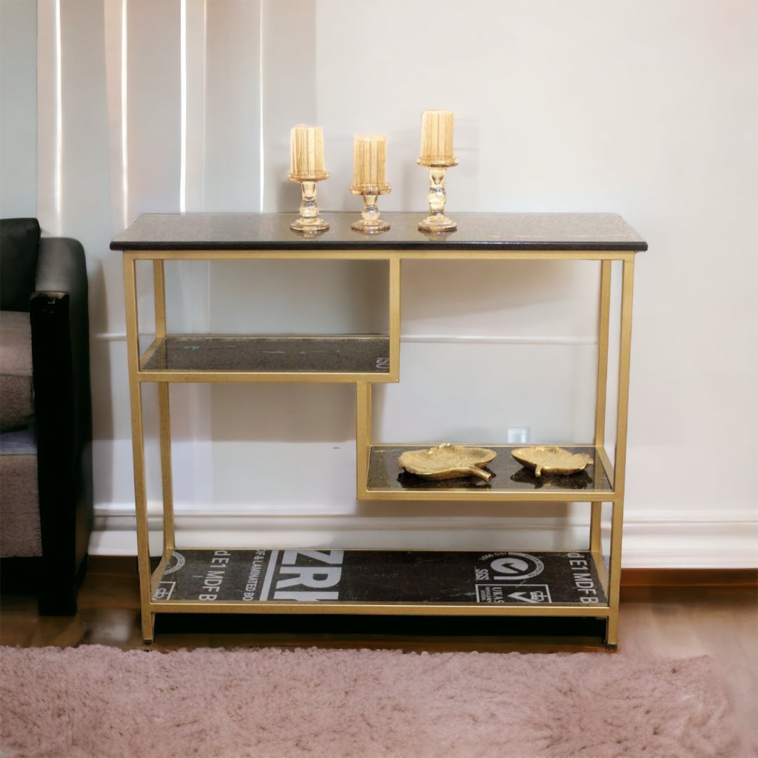3-Tier Gold Console Table