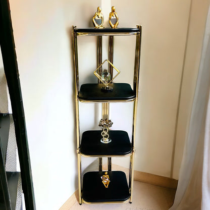 Golden & Black Corner Rack