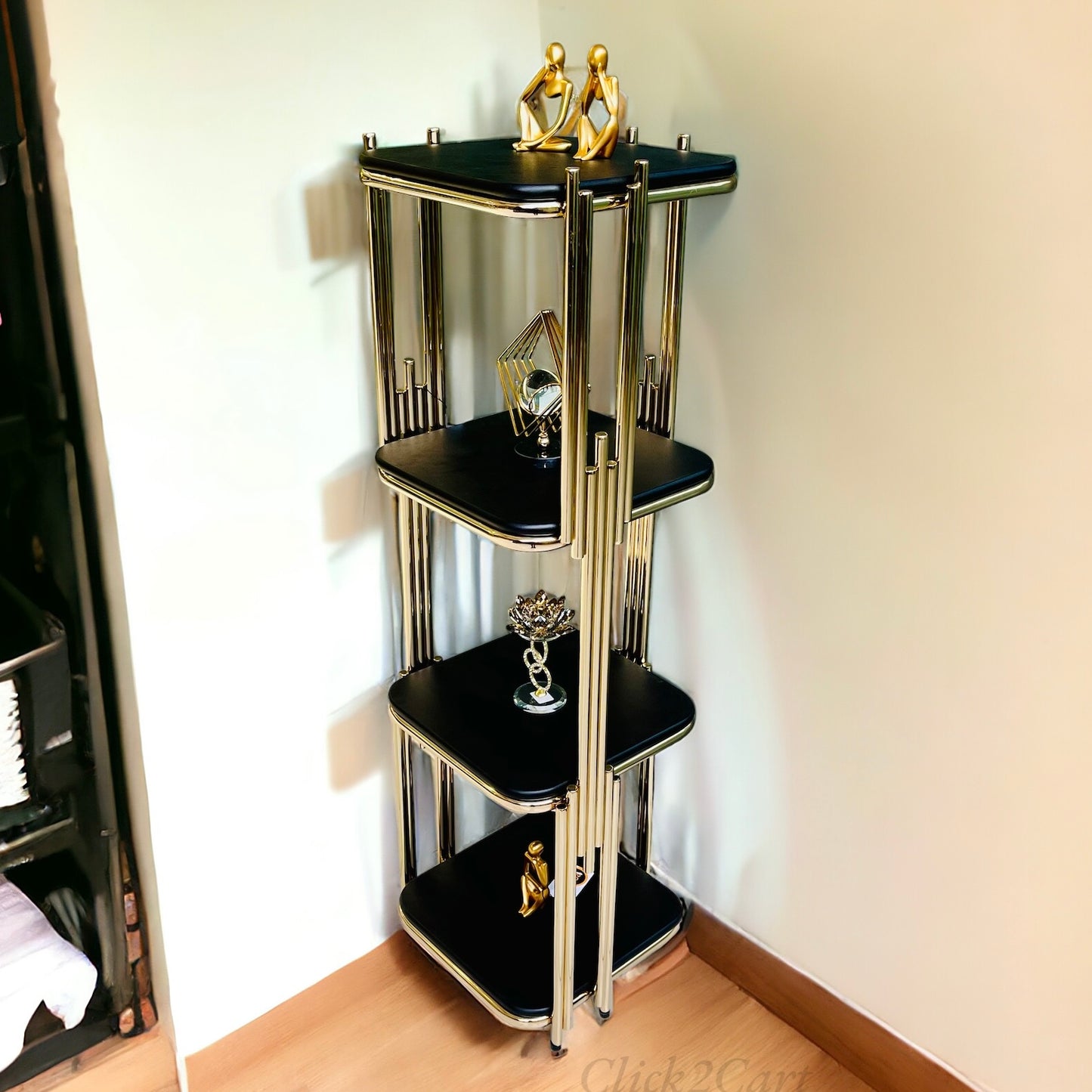 Golden & Black Corner Rack