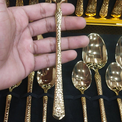 24 Pcs Cutlery Set (Golden)