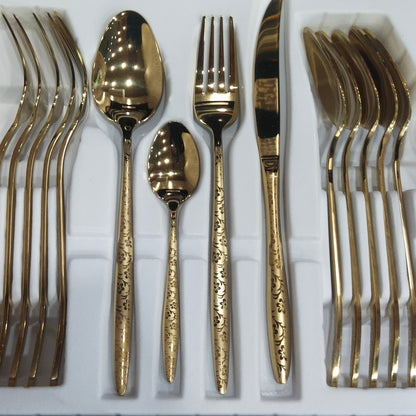 Ayd 24 Pcs Cutlery Set (Golden)