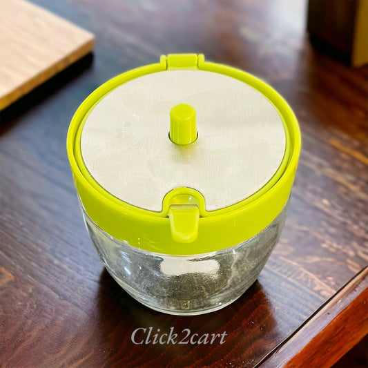 Glass Spices Jar With Spoon