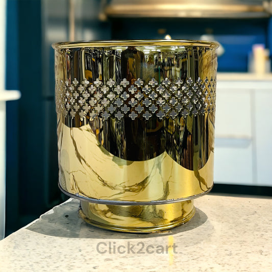 Golden Stainless Steel Plant Pot (Large)