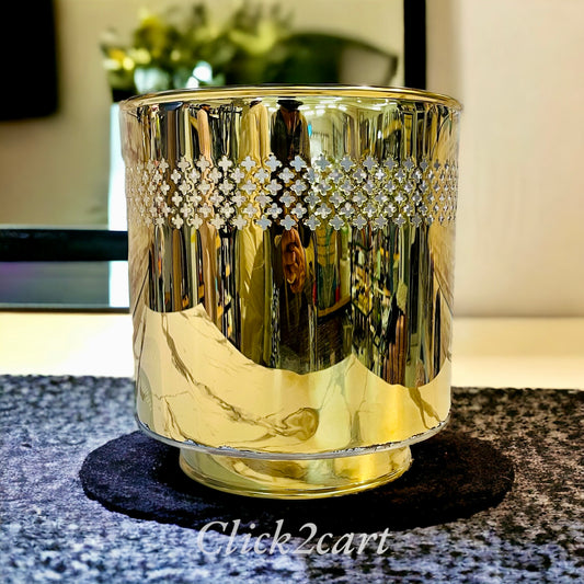 Golden Stainless Steel Plant Pot (Small)