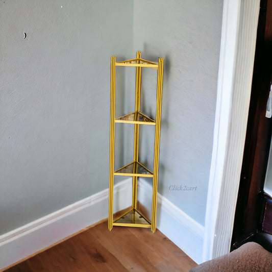 Golden Decorative Corner Rack