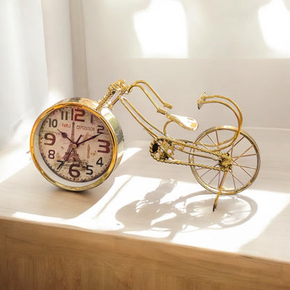 Metal Golden Cycle Clock