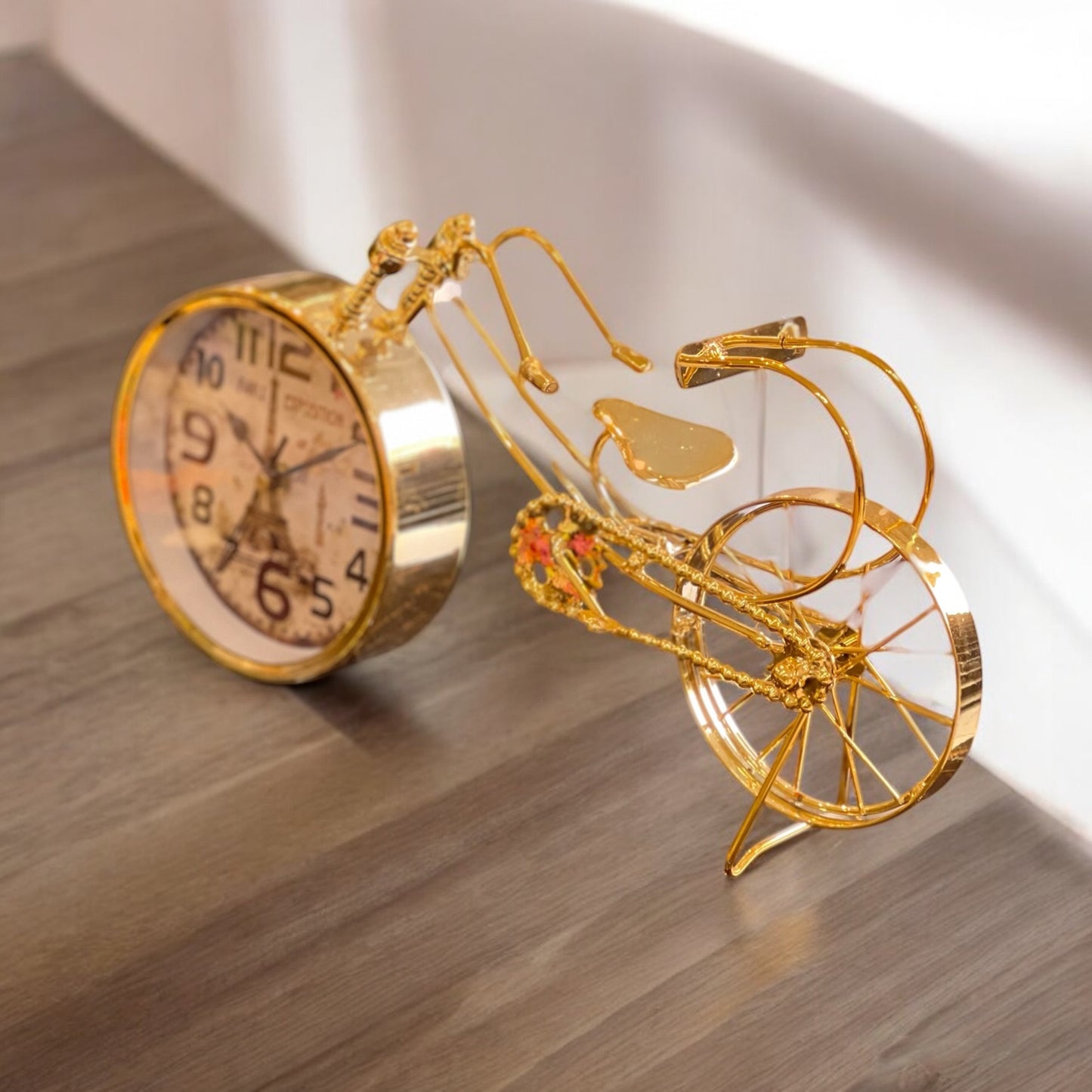 Metal Golden Cycle Clock