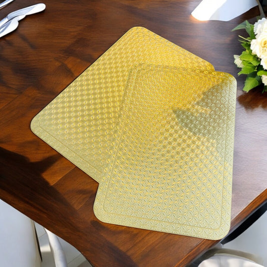 Golden Square Shape Table Mat