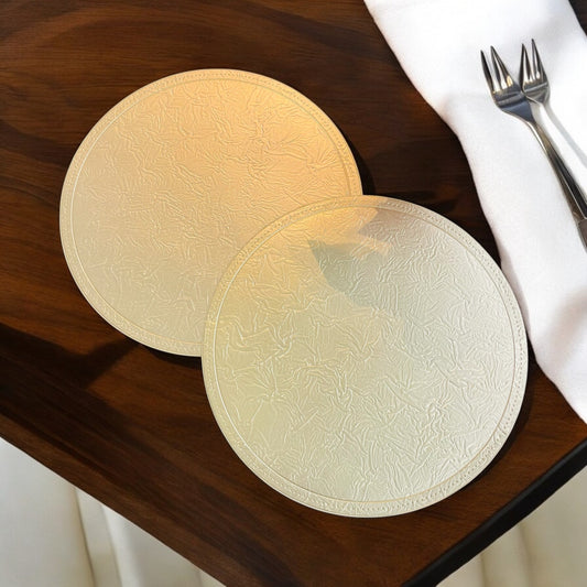 Golden Round Shape Table Mat