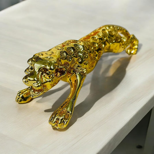Golden Leopard Statue